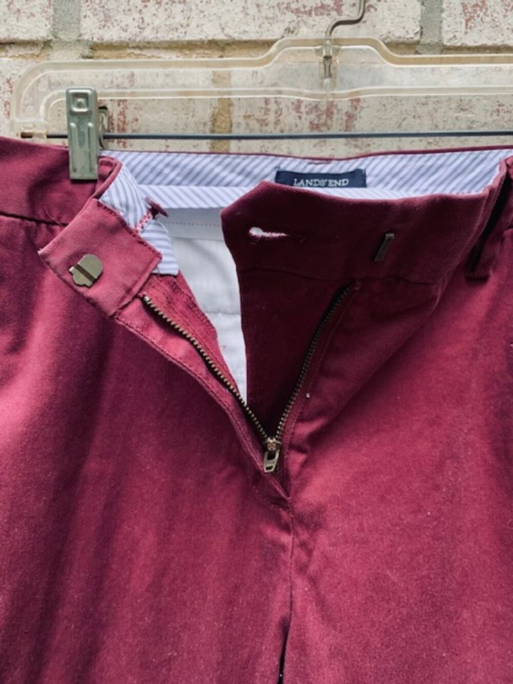 Lands' End Wine color pants size 8 - Picture 4 of 10